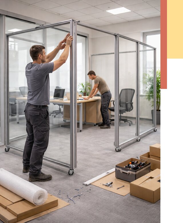 Мобильные офисные перегородки в Бийске от 12984 руб. — установка под ключ | ОТДЕЛОЧНИК-Бск