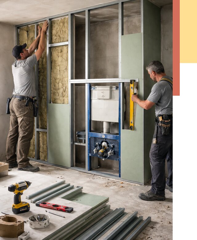 Установка сантехнических перегородок в Бийске от 8829 руб. | ОТДЕЛОЧНИК-Бск