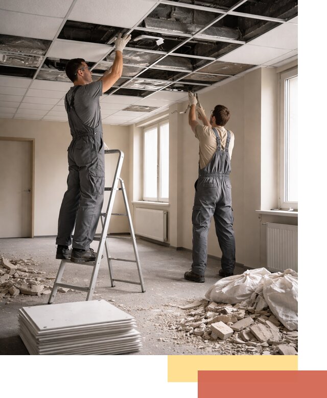 Демонтаж потолков Армстронг профессионально в Бийске