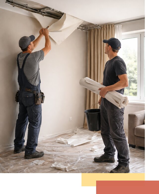 Демонтаж натяжного потолка в Бийске быстро и аккуратно