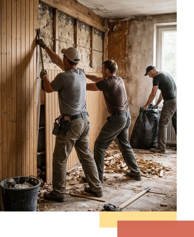 Демонтаж вагонки и вывоз материалов в Бийске