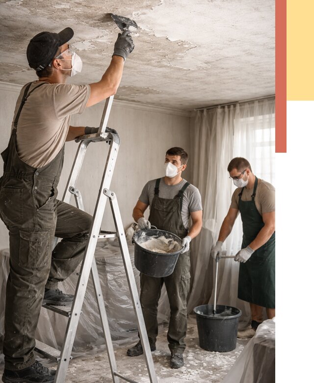 Удаление побелки с потолка в Бийске от 2597 руб. быстро и недорого | ОТДЕЛОЧНИК-Бск