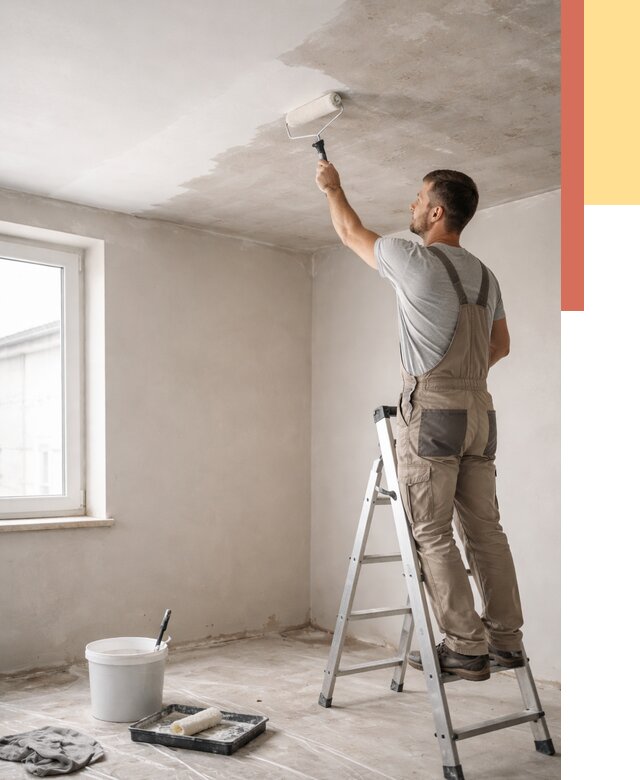 Грунтовка потолка в Бийске от 2597 руб. — быстро и недорого | ОТДЕЛОЧНИК-Бск