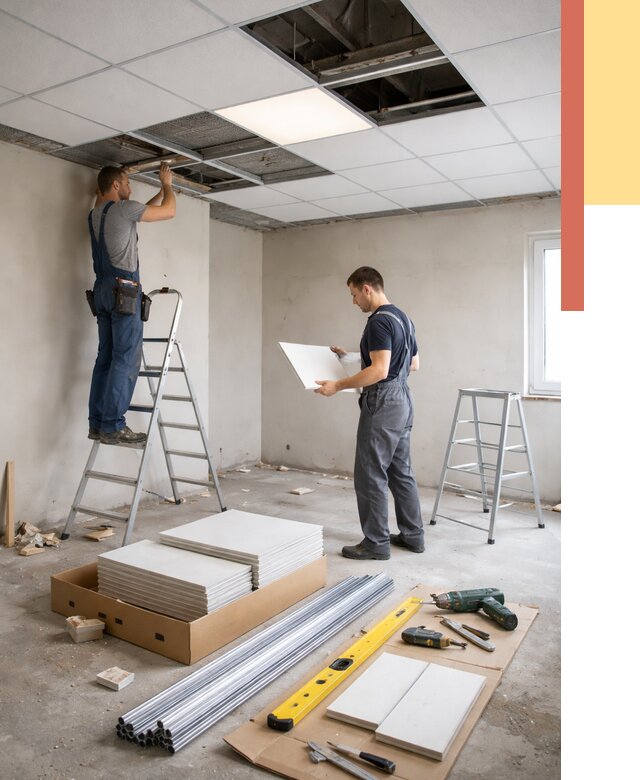 Монтаж потолка армстронг в Бийске от 4674 руб/м2 — быстрая установка под ключ | ОТДЕЛОЧНИК-Бск