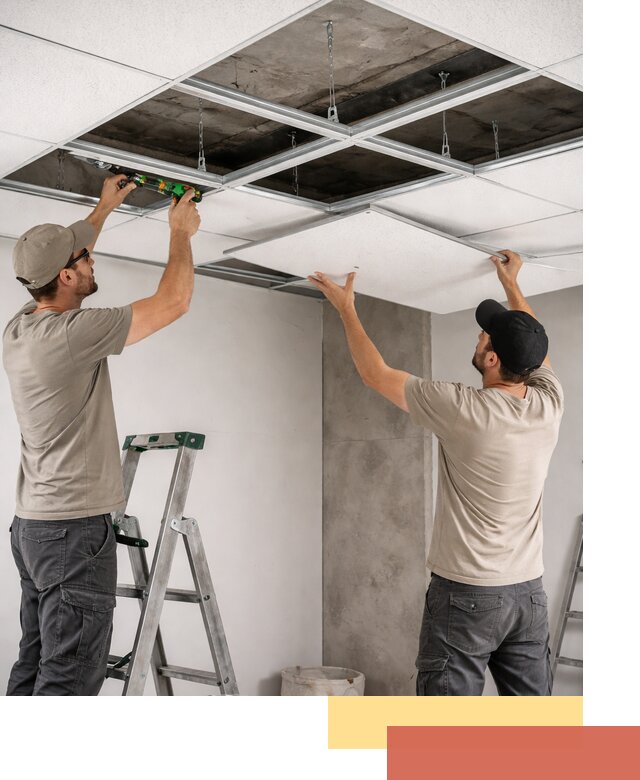 Монтаж потолка Армстронг под ключ в Бийске