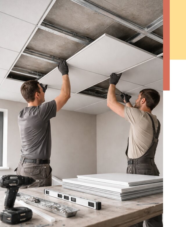 Монтаж кассетного потолка в Бийске от 4674 руб/м2 — установка и сборка | ОТДЕЛОЧНИК-Бск