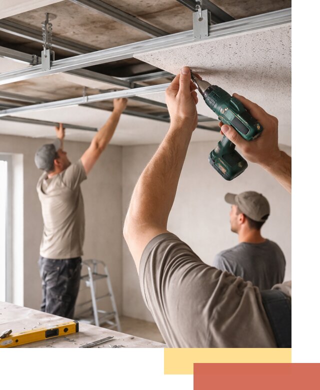 Монтаж акустического потолка в Бийске под ключ