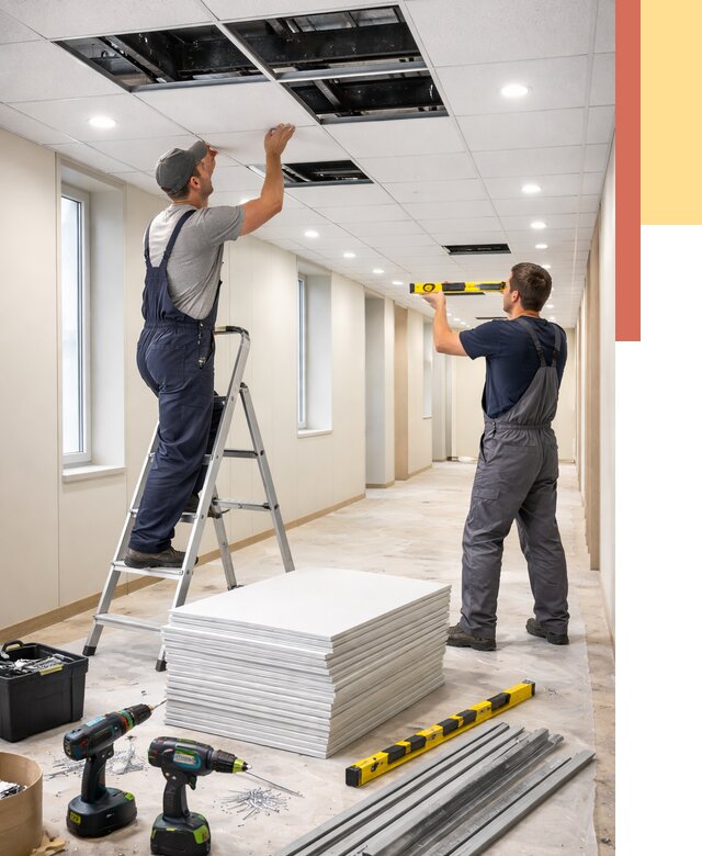 Ремонт потолка Армстронг в Бийске от 4674 руб. — быстро и недорого | ОТДЕЛОЧНИК-Бск