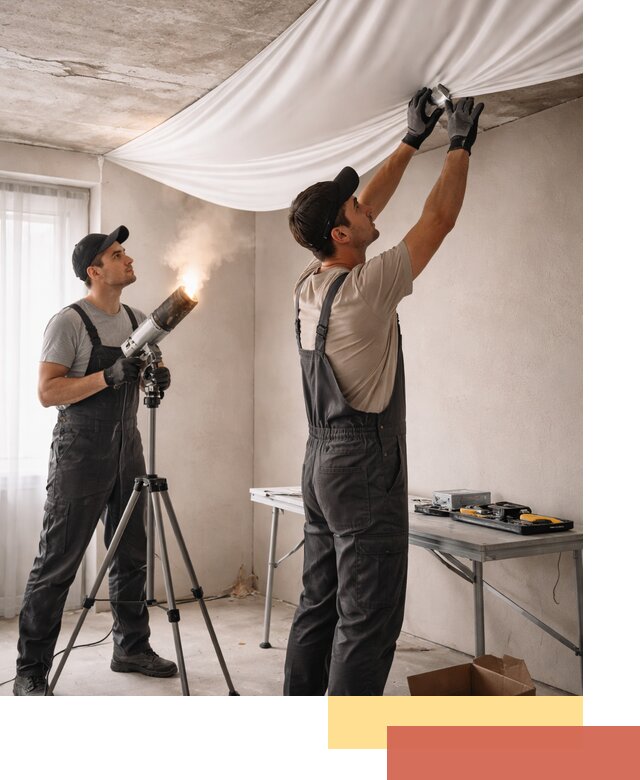 Установка натяжного потолка под ключ в Бийске