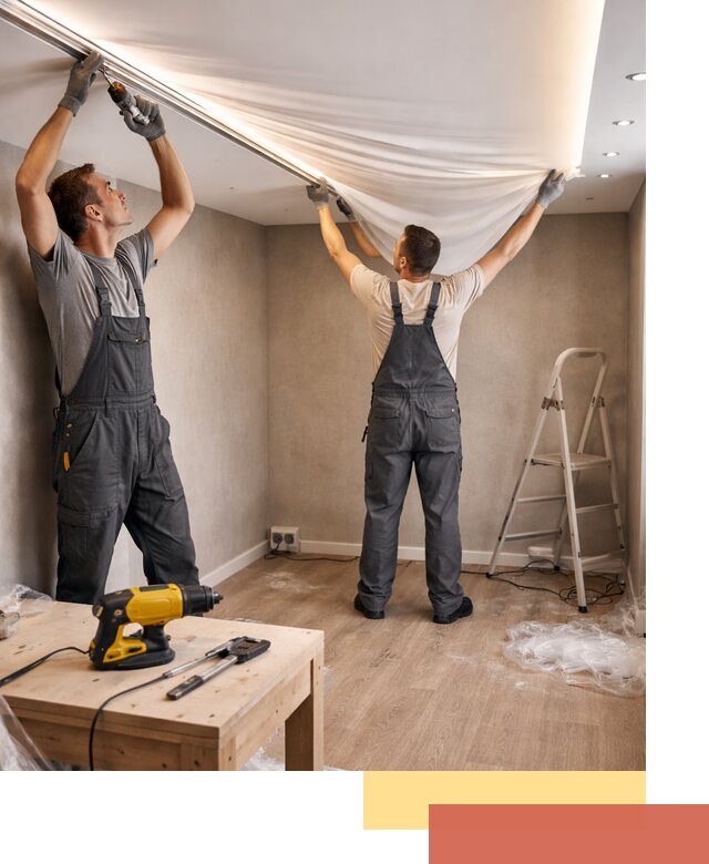 Монтаж натяжного потолка с подсветкой в Бийске цена и сроки