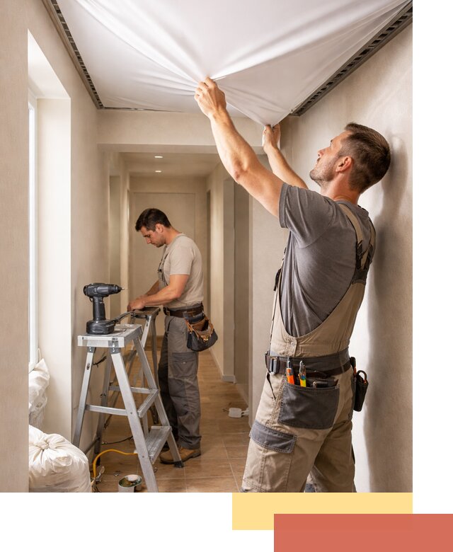 Монтаж натяжного потолка в прихожей в Бийске