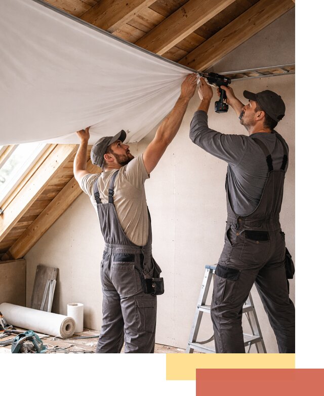 Монтаж натяжного потолка в мансарде в Бийске