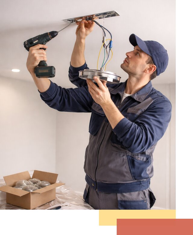 Установка люстры в натяжной потолок в Бийске