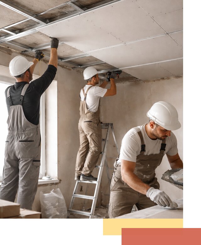 Одноуровневый потолок из гипсокартона в Бийске — монтаж и отделка