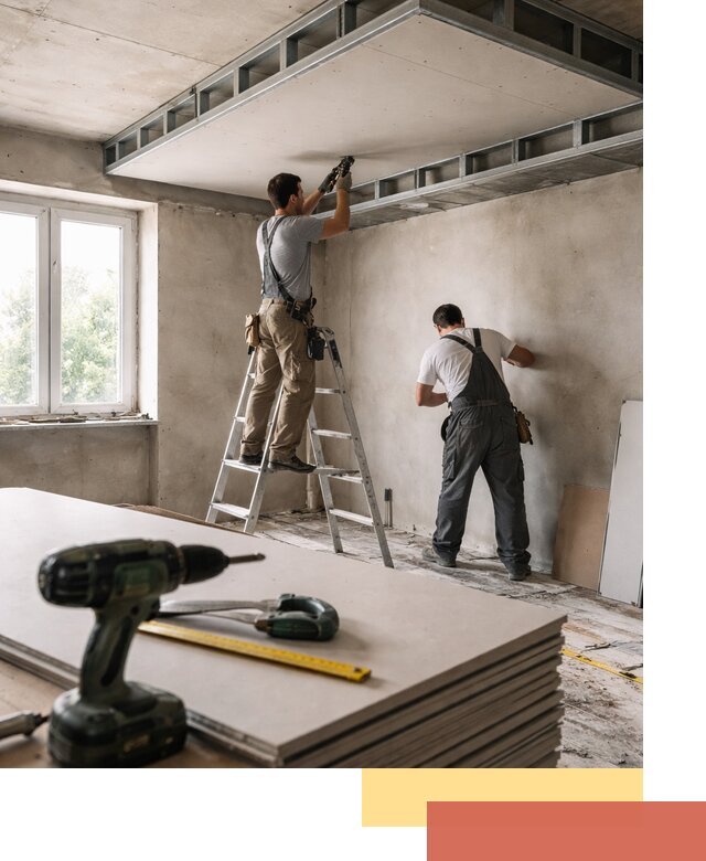 Двухуровневый потолок из гипсокартона в Бийске