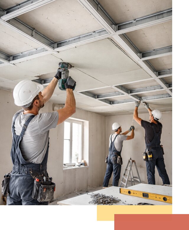 Кессонный потолок из гипсокартона под ключ в Бийске