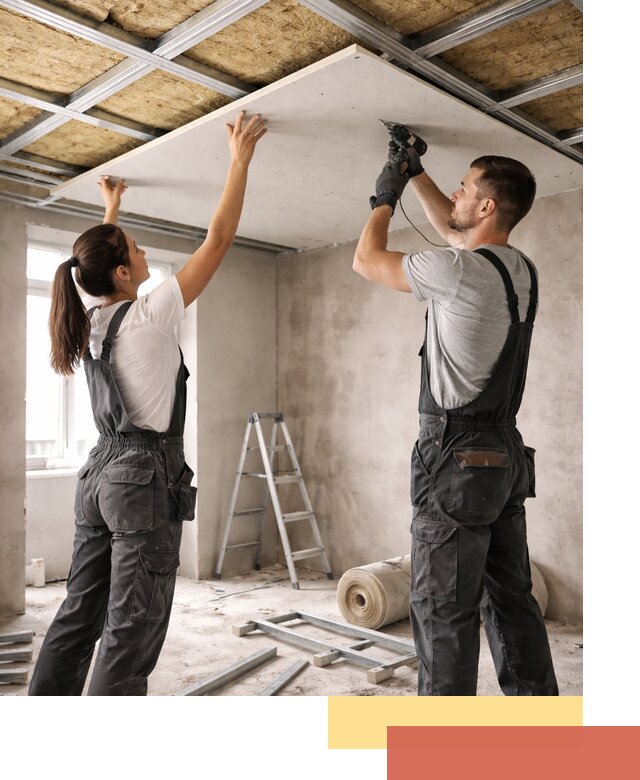 Звукоизоляция потолка из ГКЛ в Бийске профессионально и надежно