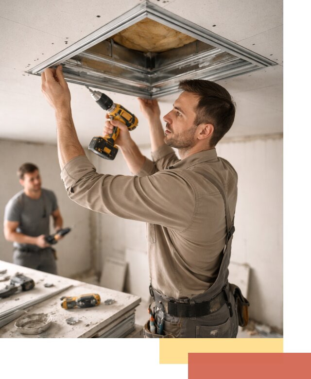 Монтаж люка в потолок из ГКЛ в Бийске