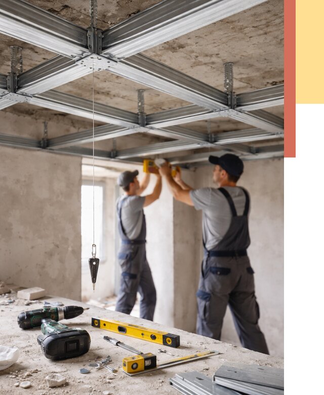 Монтаж каркаса потолка из профиля в Бийске от 4674 руб. — услуги ОТДЕЛОЧНИК-Бск