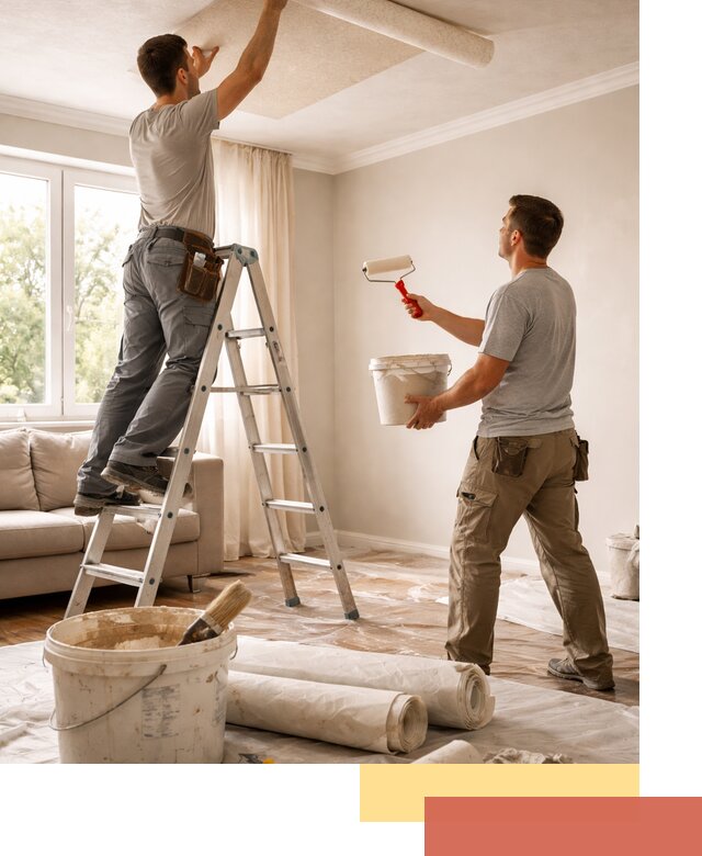 Поклейка обоев на потолок в Бийске — качественно и быстро