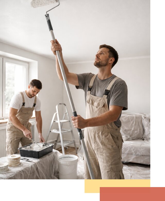 Покраска потолка водоэмульсионной краской в Бийске