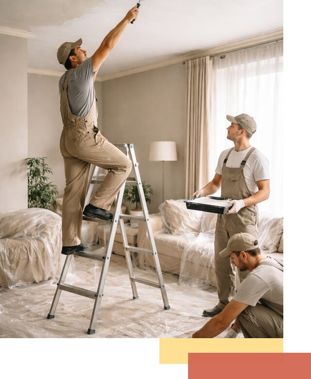 Покраска потолков акриловой краской в Бийске качественно и быстро