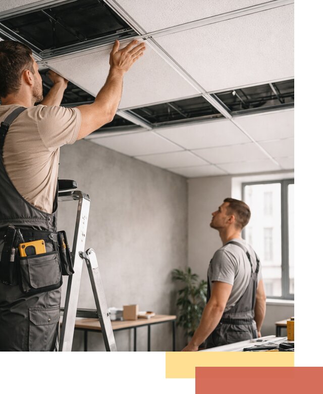 Монтаж потолочной плитки в Бийске качественно и в срок