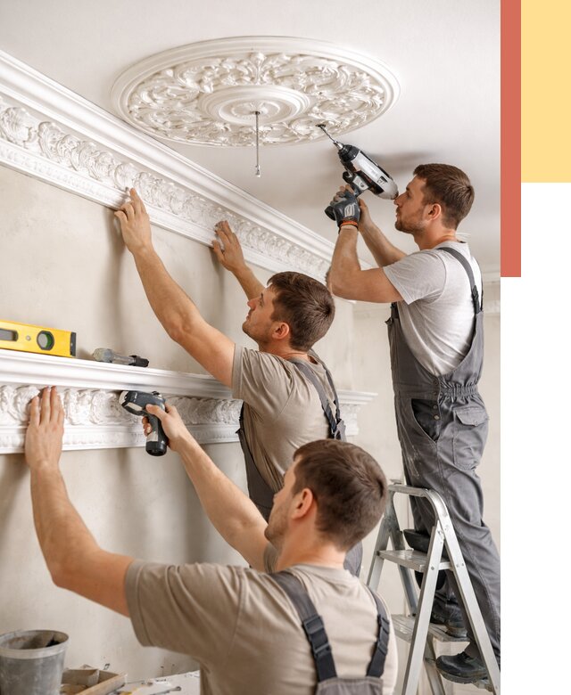 Монтаж лепнины на потолок в Бийске от 3324 руб. быстро и недорого | ОТДЕЛОЧНИК-Бск