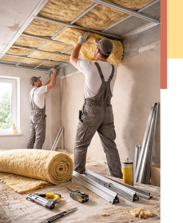 Утепление потолка в Бийске от 7479 руб/м2 — недорого, быстро, под ключ | ОТДЕЛОЧНИК-Бск