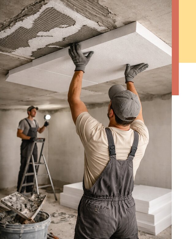 Утепление потолка пенопластом в Бийске от 4674 руб/м2 — недорого и быстро | ОТДЕЛОЧНИК-Бск